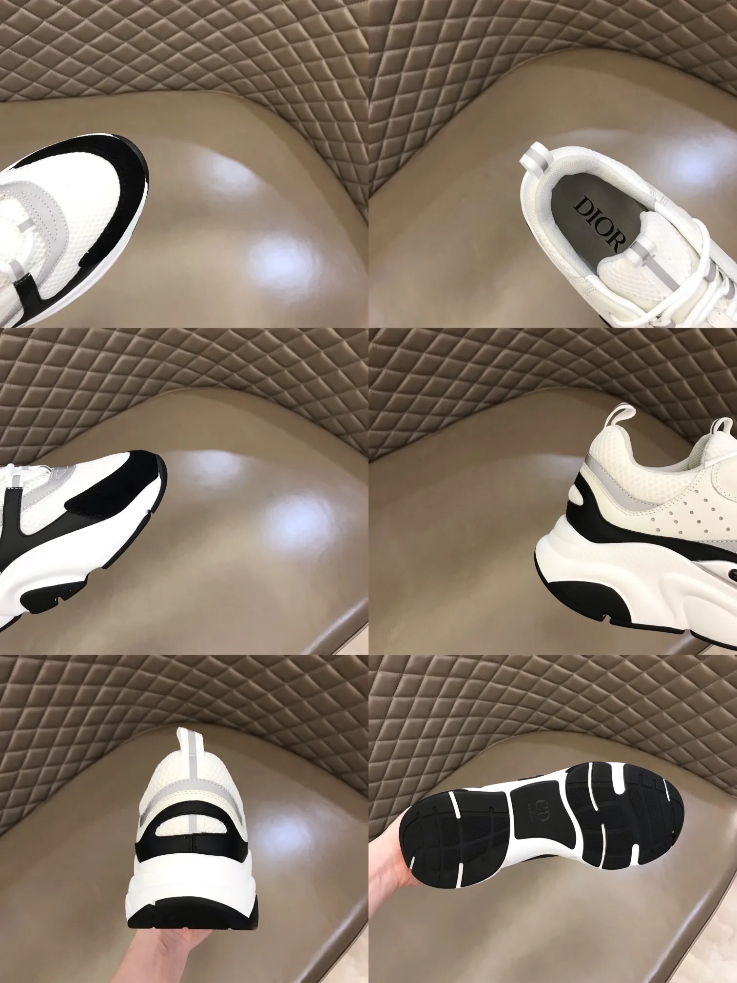Factory price: 480💰 ◾️▫️Dior D®️ x 🆕 (high version) B22 men's jogging fashion sneakers, this single product draws inspiration from retro jogging shoes. It adopts a thick low-top design, with an upper made of black cow leather and mesh fabric, and a black and white engraved rubber sole. Black mesh fabric tongue and heel counters complement black laces, with an embossed "Di~r" logo embellishment on the side. These sneakers can be mixed and matched with a classic suit for a sporty chic look! Size: 39-45 (38, 46 can be customized)